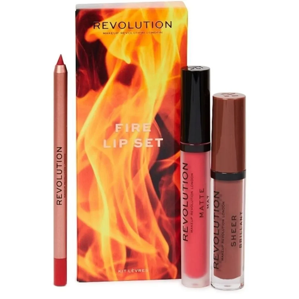 Revolution Beauty Fire Lip‎ Set